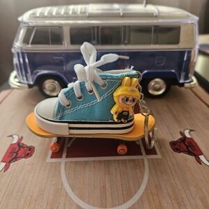 Kids Blue High-Top Sneaker Keychain